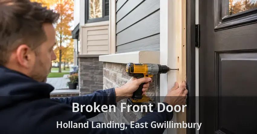 Broken Front Door Holland Landing, East Gwillimbury - ON
