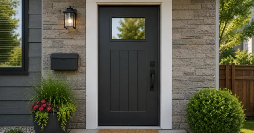 emergency door replacement Holt, East Gwillimbury installation in progress