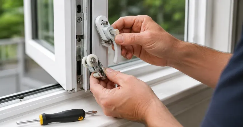technician performing broken window repair East Gwillimbury on a sliding window